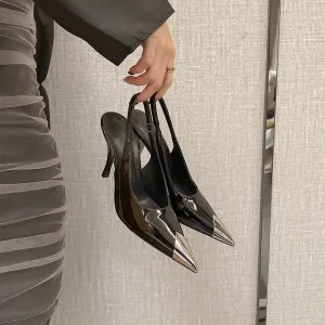 مجموعة اروين arwen &ajh group New Women Spring Summer High Heels Stilettos Female Ankle Strap Slingbacks Sandals Sexy Party Office Lady Banquet Shoes