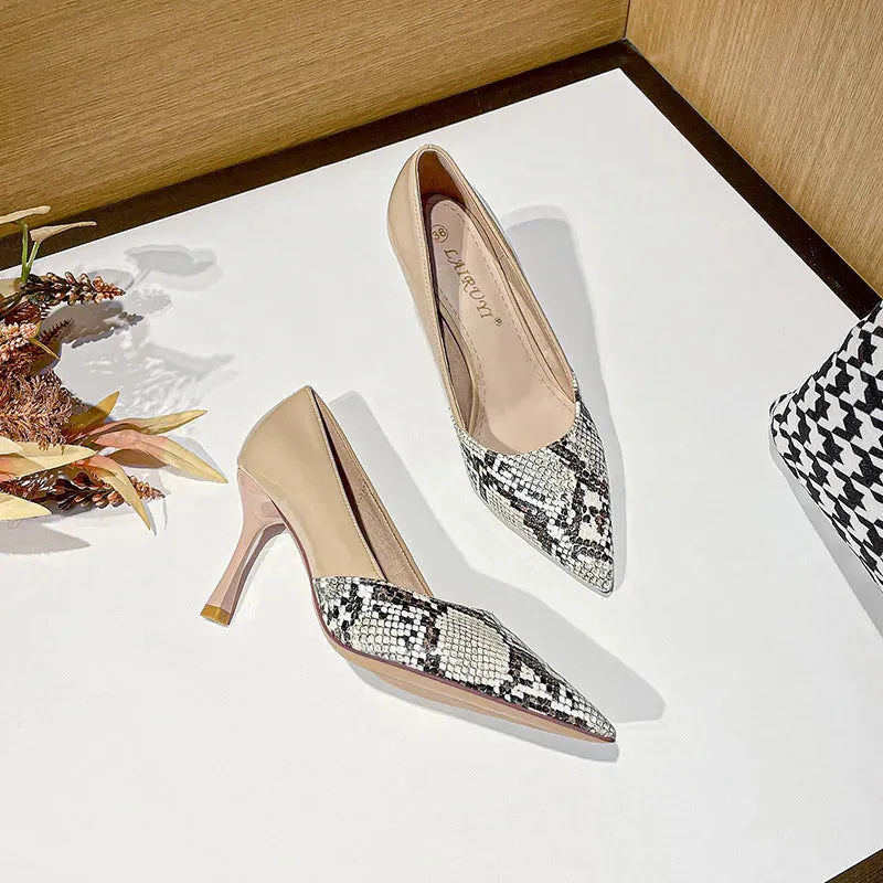 مجموعة اروين arwen &ajh group New Women Summer Autumn High Heel Pumps Female Serpentine Pointed-toe Shallow Stilettos Sexy Party Ladies Dress Shoes