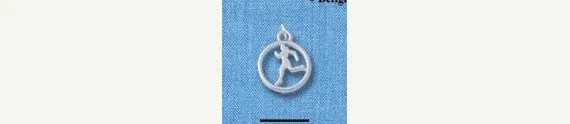 1 silver plated RUNNER SILHOUETTE Charm chs0451