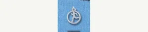 1 silver plated RUNNER SILHOUETTE Charm chs0451