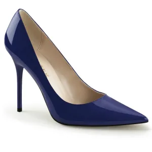 4 Inches Navy Blue Classic Stilettos
