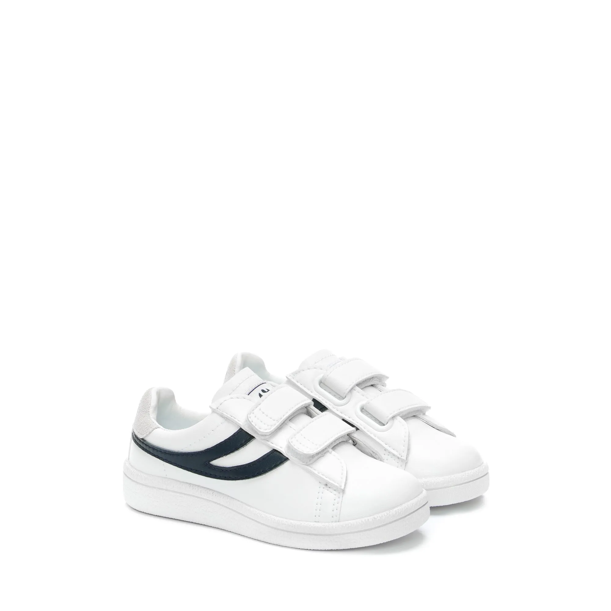 4832 KIDS STRAPS MATCH - Sneakers - Low Cut - Kid unisex - WHITE-BLUE NAVY