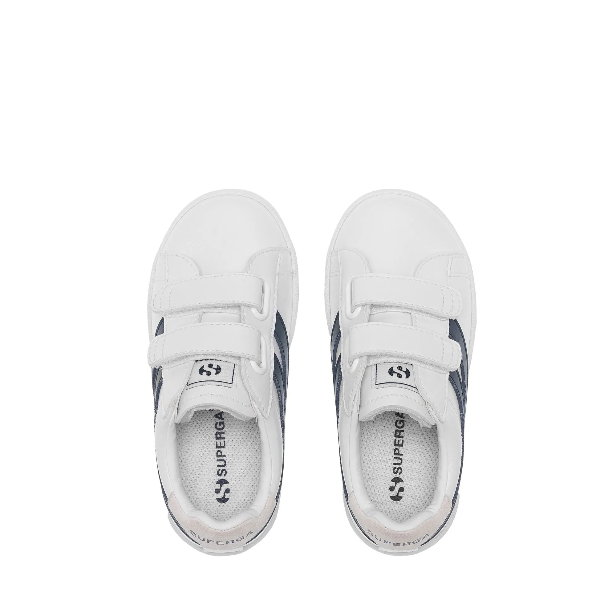 4832 KIDS STRAPS MATCH - Sneakers - Low Cut - Kid unisex - WHITE-BLUE NAVY
