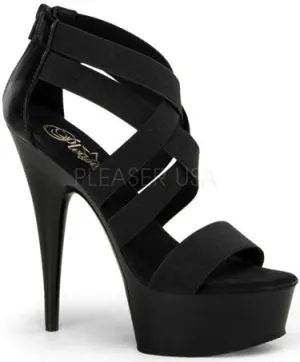 6" Stiletto Criss-Cross Elastic Straps Platform (DELIGHT-669)