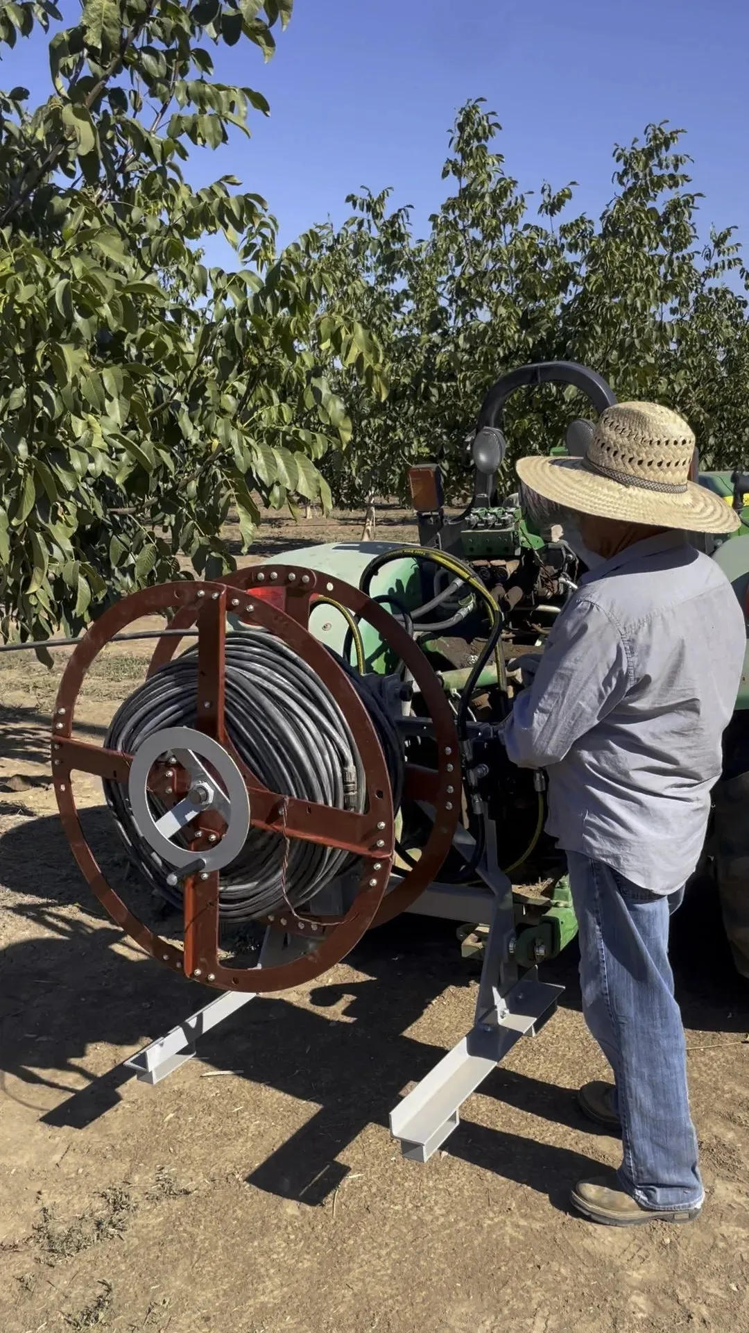 Agrishield Hydraulic 3pt. Universal Winder | Tape/Tube & Wire Winder | For Skid Steer & Tractors