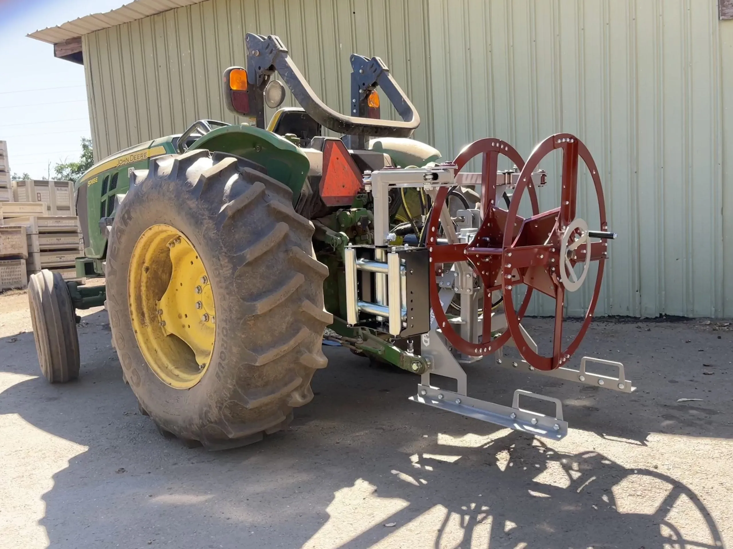 Agrishield Hydraulic 3pt. Universal Winder | Tape/Tube & Wire Winder | For Skid Steer & Tractors