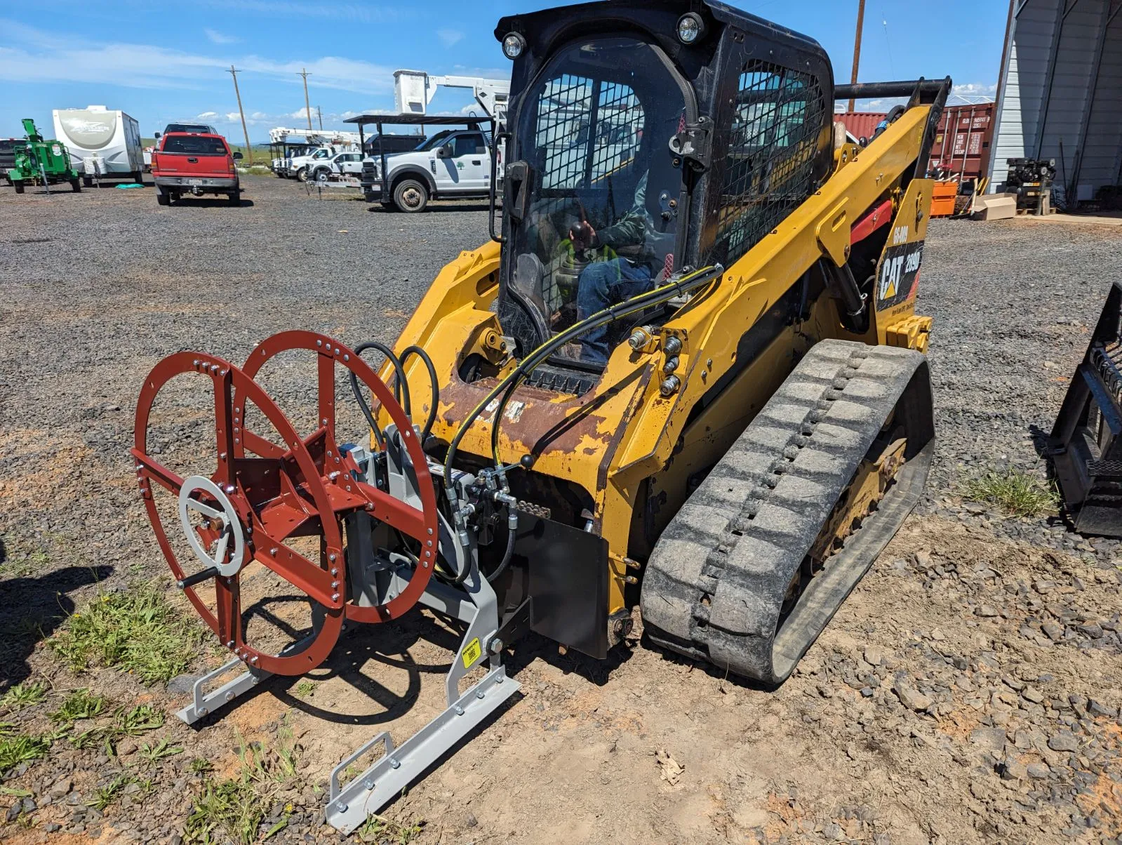 Agrishield Hydraulic 3pt. Universal Winder | Tape/Tube & Wire Winder | For Skid Steer & Tractors