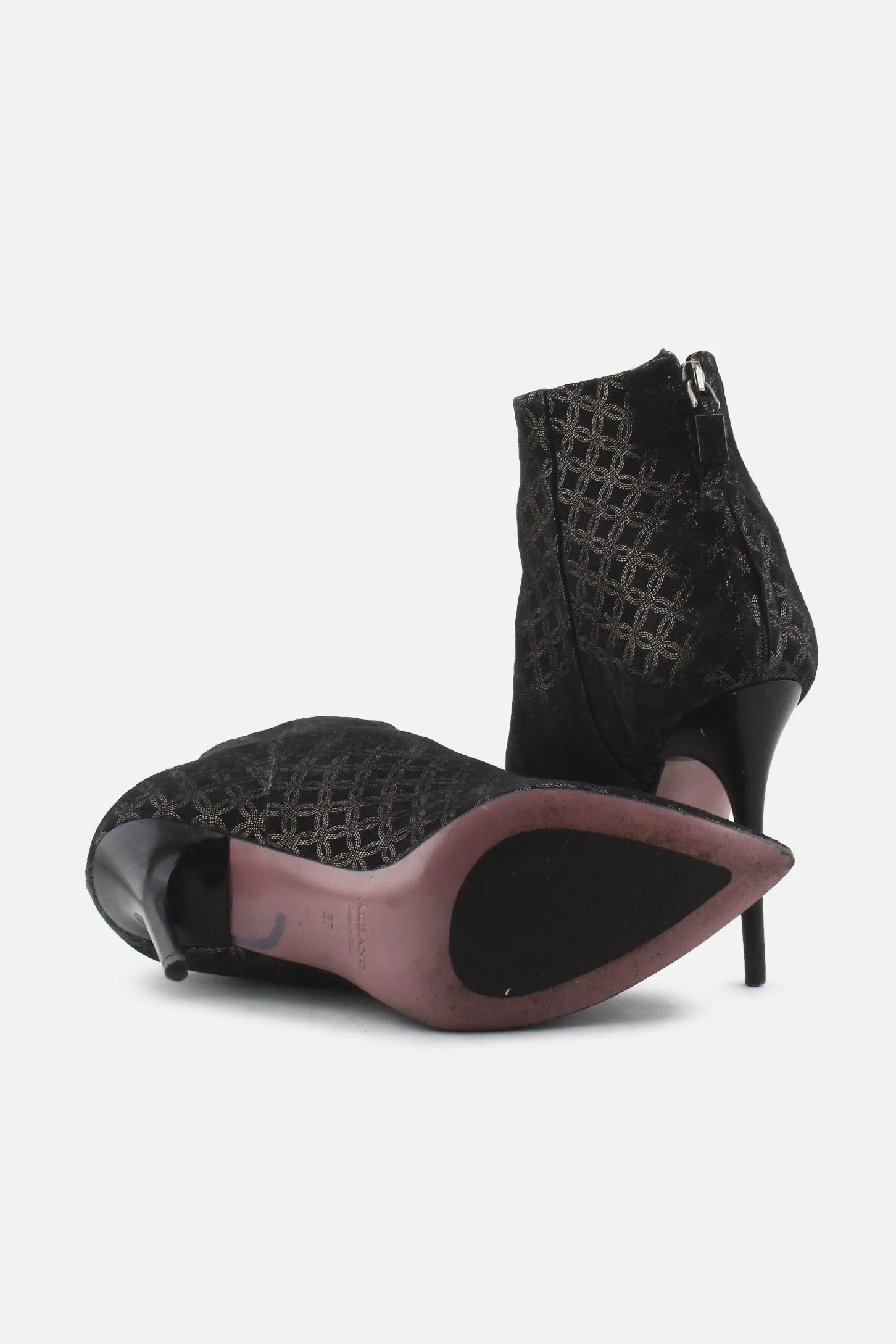 Albano Zipper Stilettos Ankle Boots | Textile
