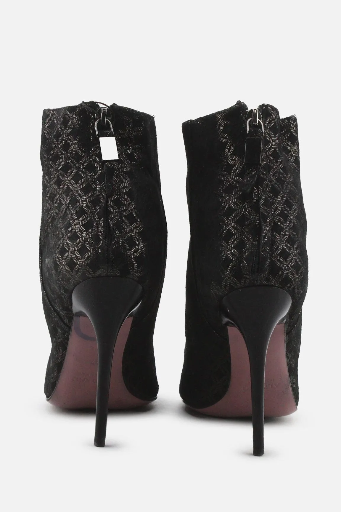 Albano Zipper Stilettos Ankle Boots | Textile