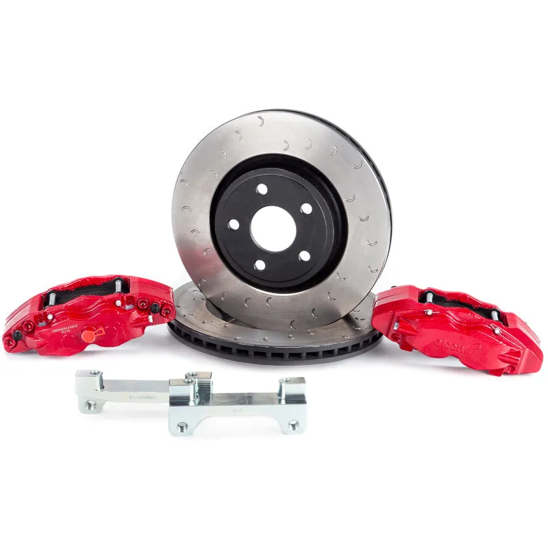Alcon 2018  Jeep JL 350x32mm Rotors 6-Piston Red Calipers Front Brake Upgrade Kit