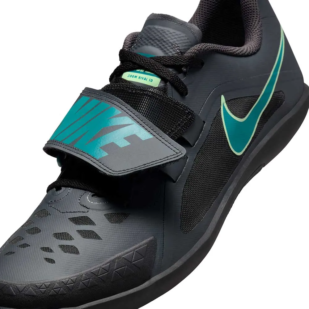 All Gender Nike Zoom Rival SD 2 Track Spike - Black/Volt/Electric Algae/Bright Spruce