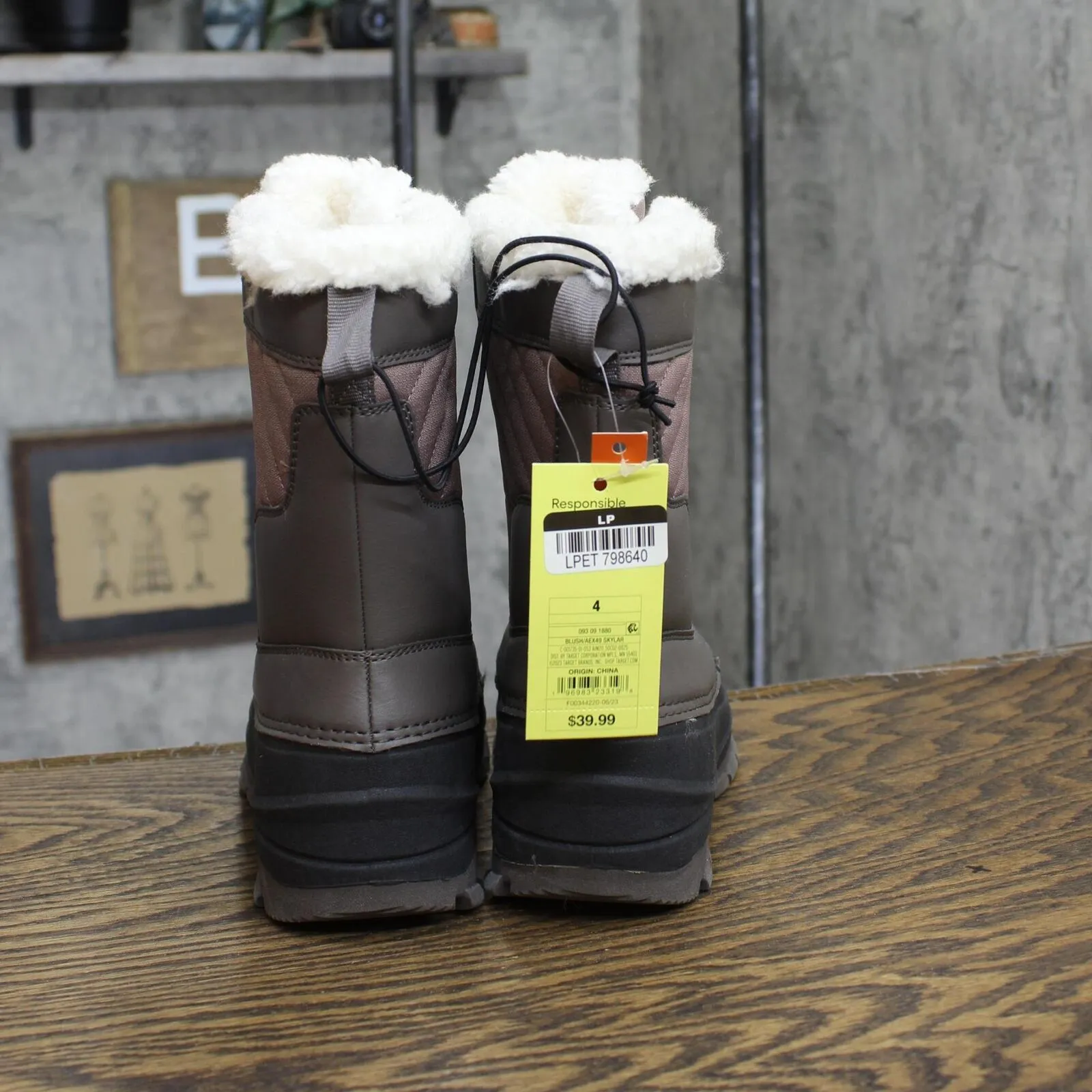 All In Motion Girls Skylar Winter Boots 88236452 Blush Brown Black 4