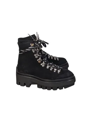 All Saints - Black "Wanda" Shearling Booties Sz 8