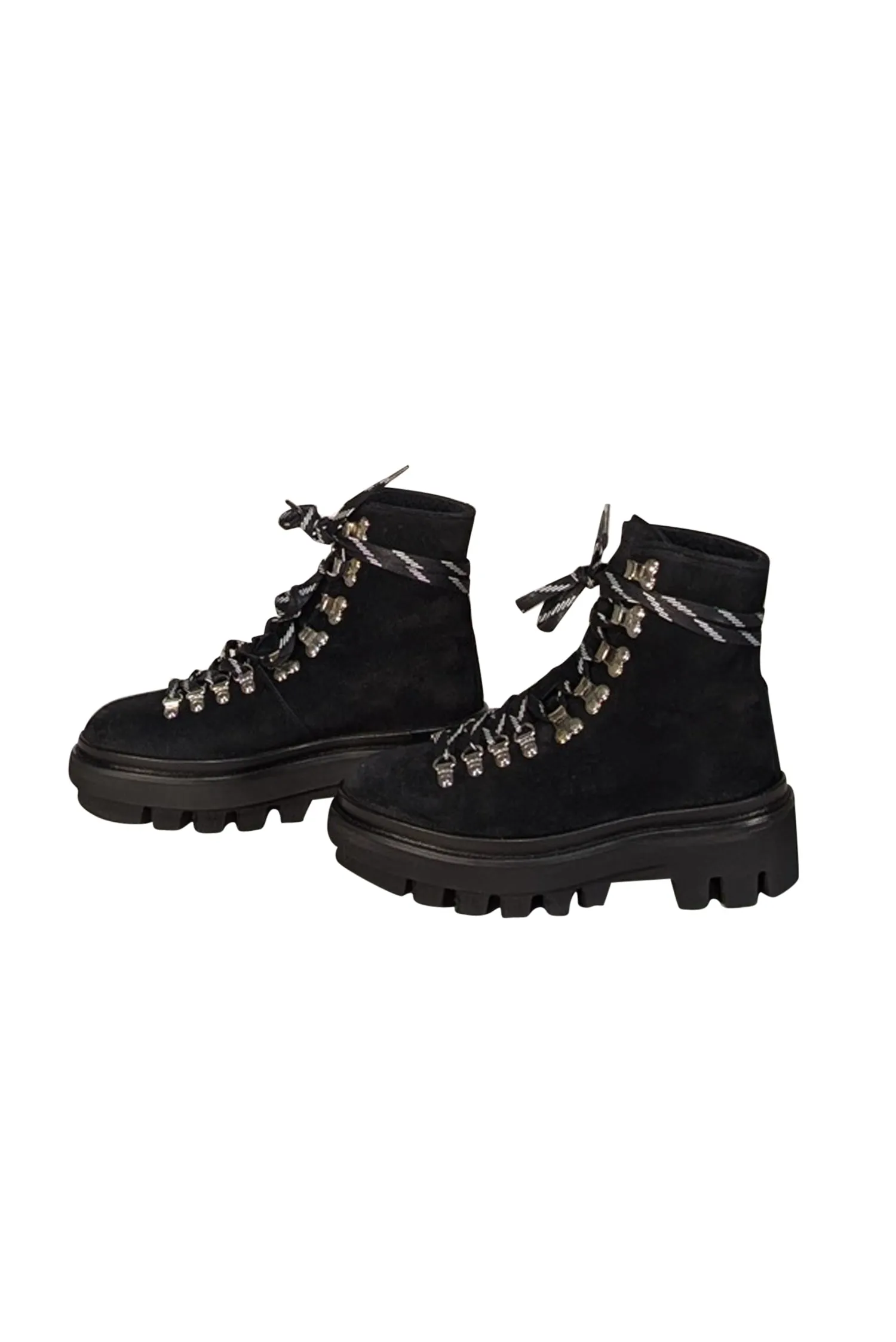 All Saints - Black "Wanda" Shearling Booties Sz 8