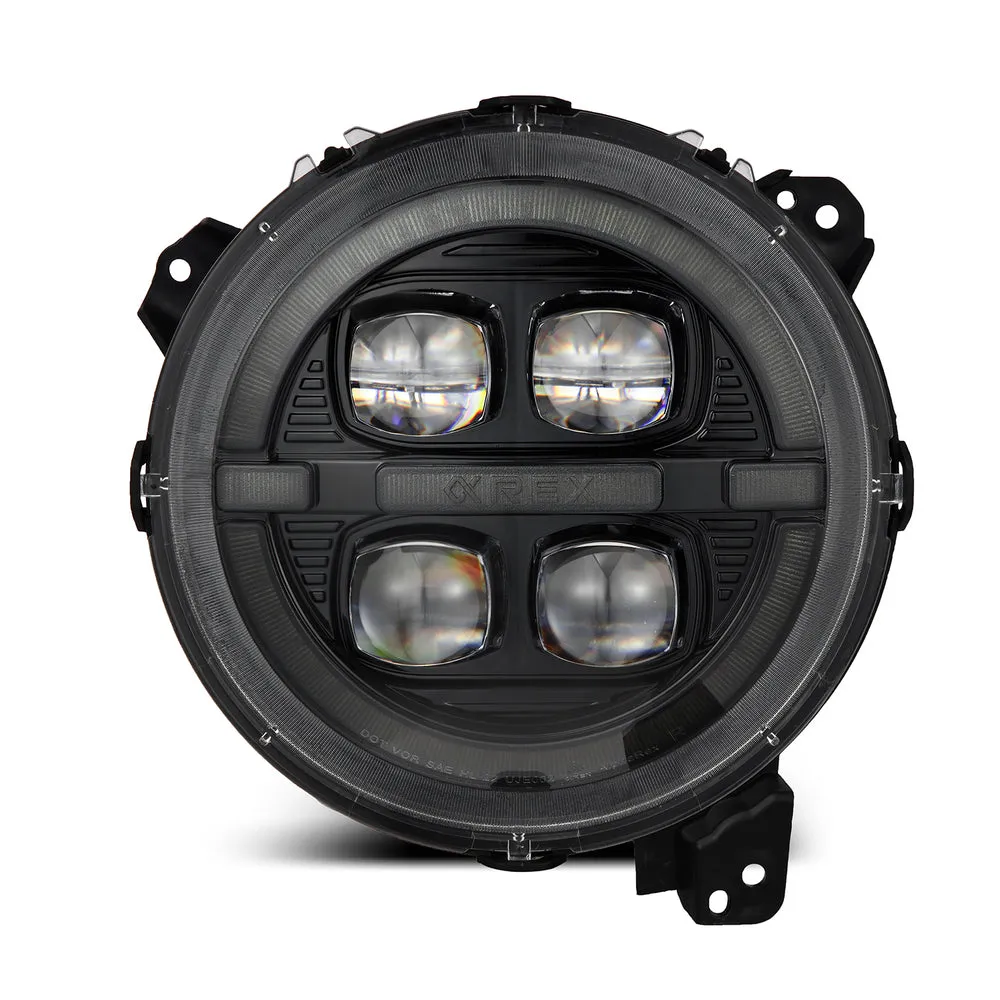 AlphaRex NOVA Series LED Projector Headlights - Jeep Wrangler/Gladiator 18-24