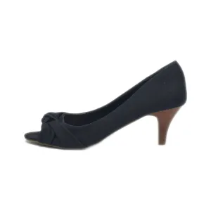 American Eagle Peep Toe Leather Black Colour For Women