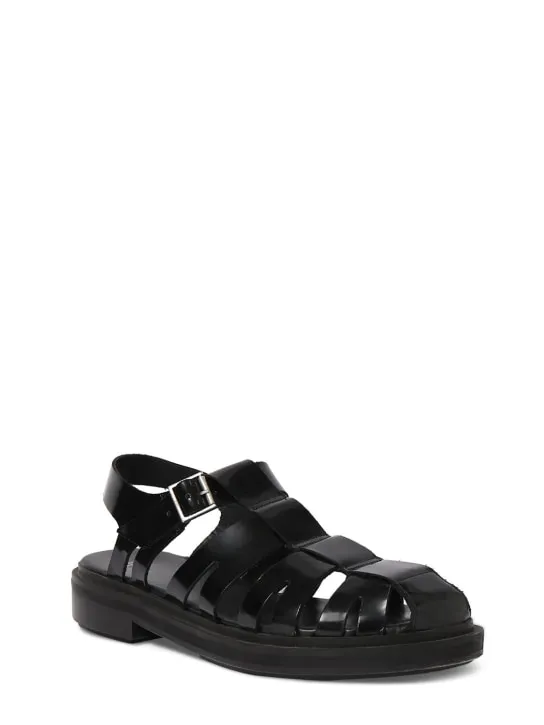 AMI Paris   Fisherman brushed leather sandals 