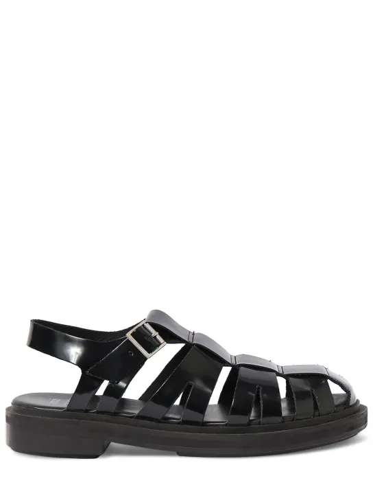 AMI Paris   Fisherman brushed leather sandals 