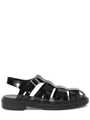 AMI Paris   Fisherman brushed leather sandals 