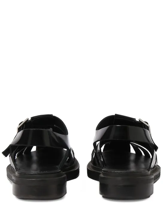 AMI Paris   Fisherman brushed leather sandals 