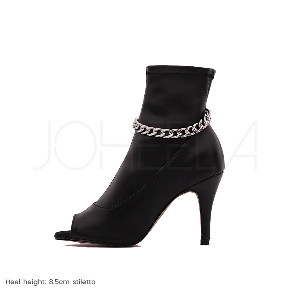 Ana - Chaînes argentées - Talons stilettos slim- Personnalisable