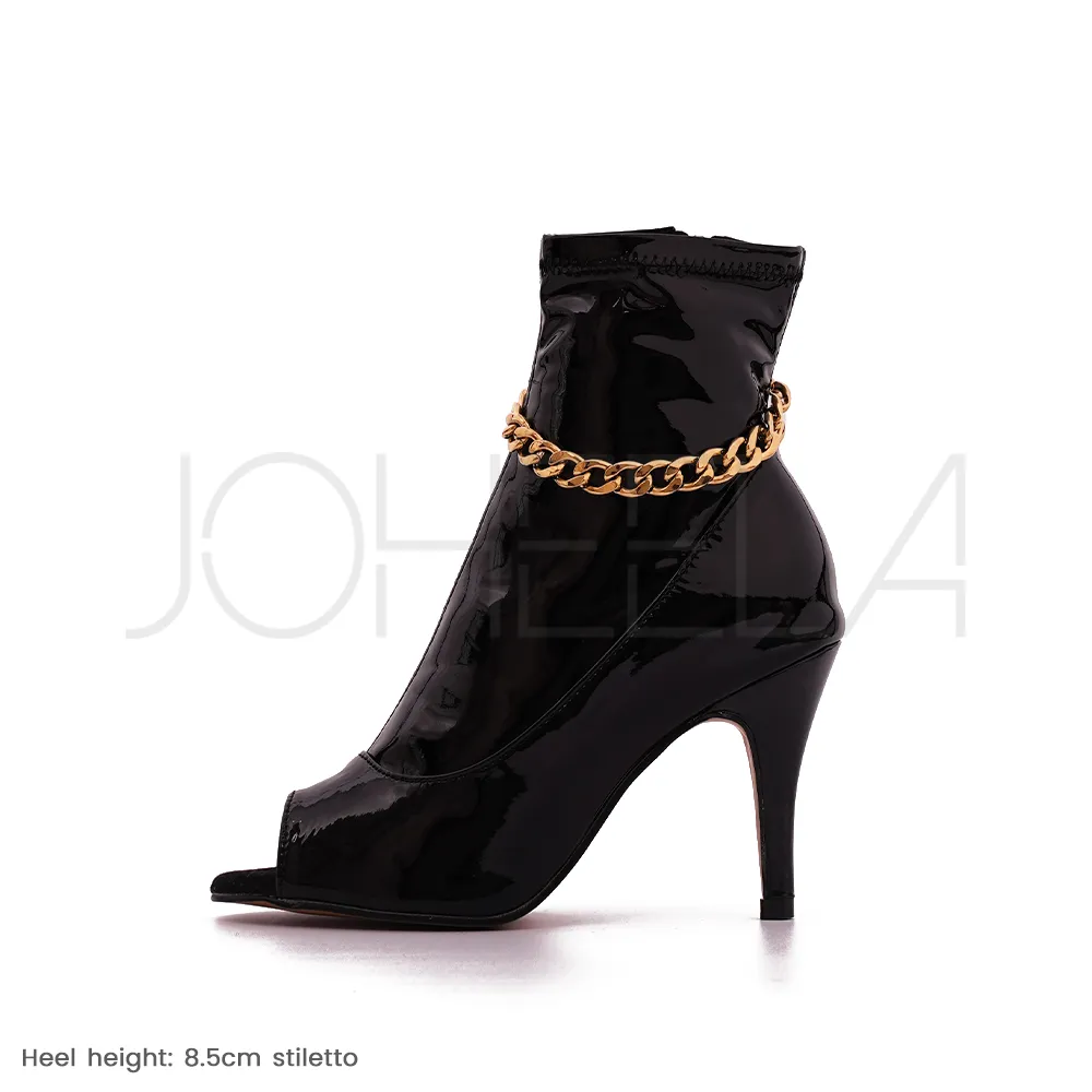 Aria - Chaînes dorées - Talons stilettos slim - Prête à expédier