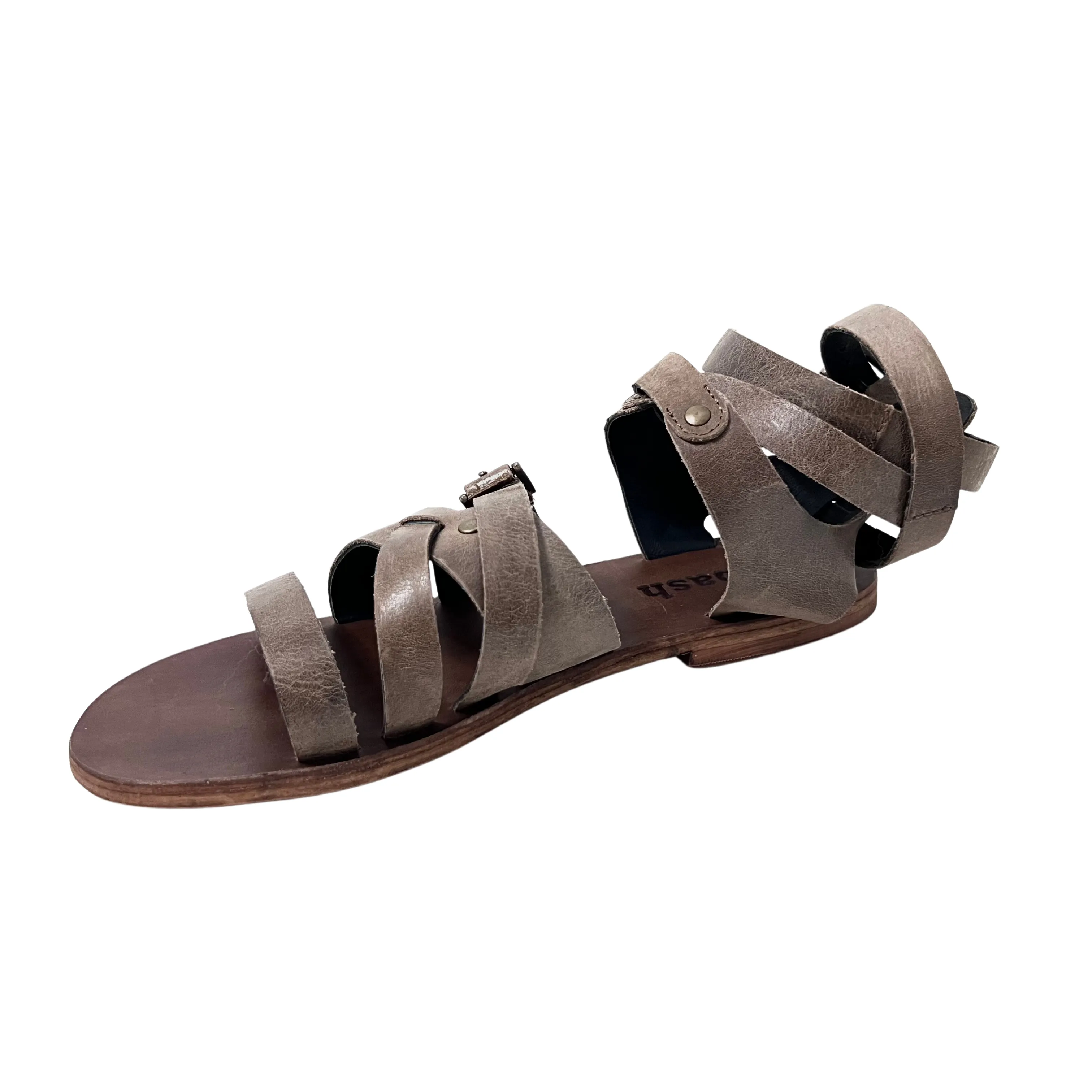 Ariel gladiator olive leather sandal