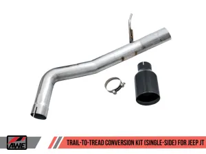 AWE Tuning 2020  Jeep Gladiator 3.6L Trail-to-Tread (Single-Side) Conversion Kit w/Diamond Blk Tip
