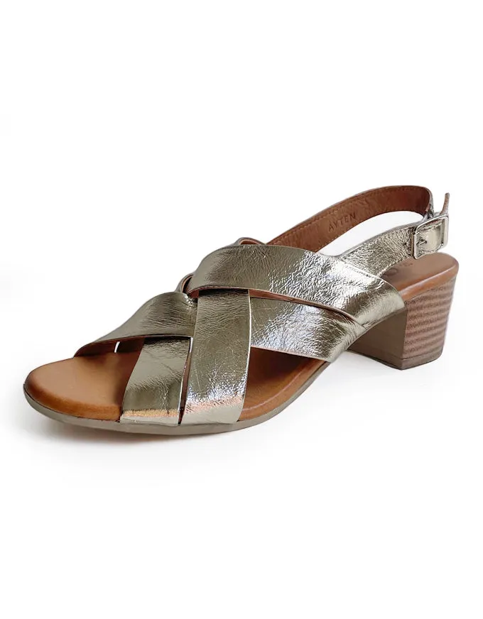 Ayten Heel Sandals Pewter