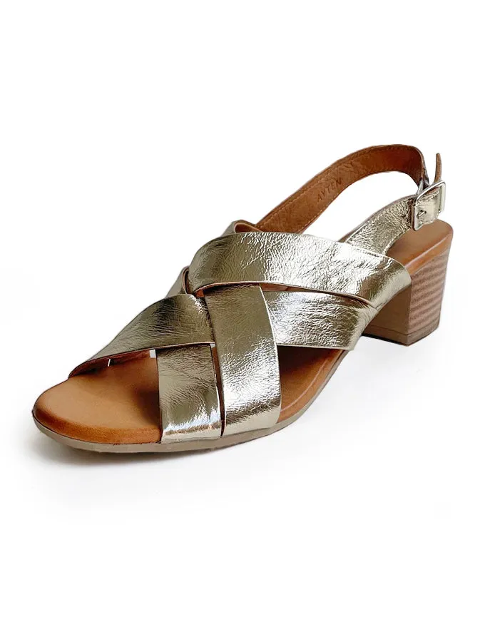 Ayten Heel Sandals Pewter