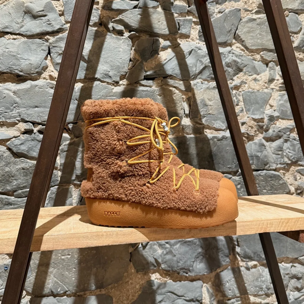 Bally FW22 Tan Corviglia Shearling Boots