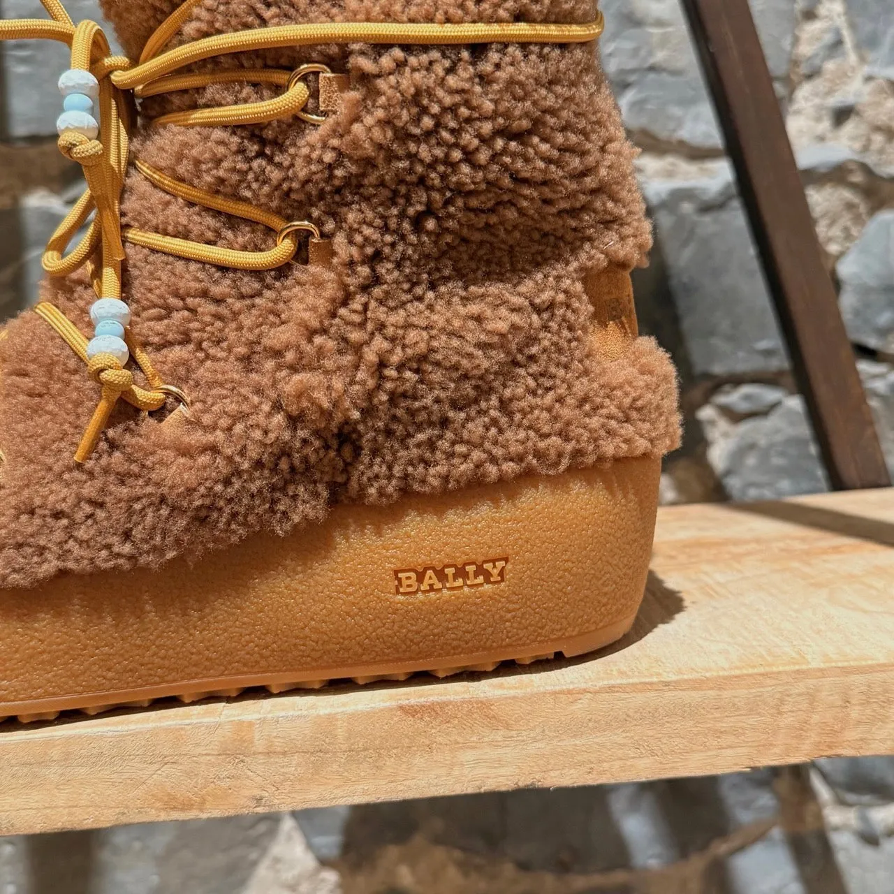 Bally FW22 Tan Corviglia Shearling Boots