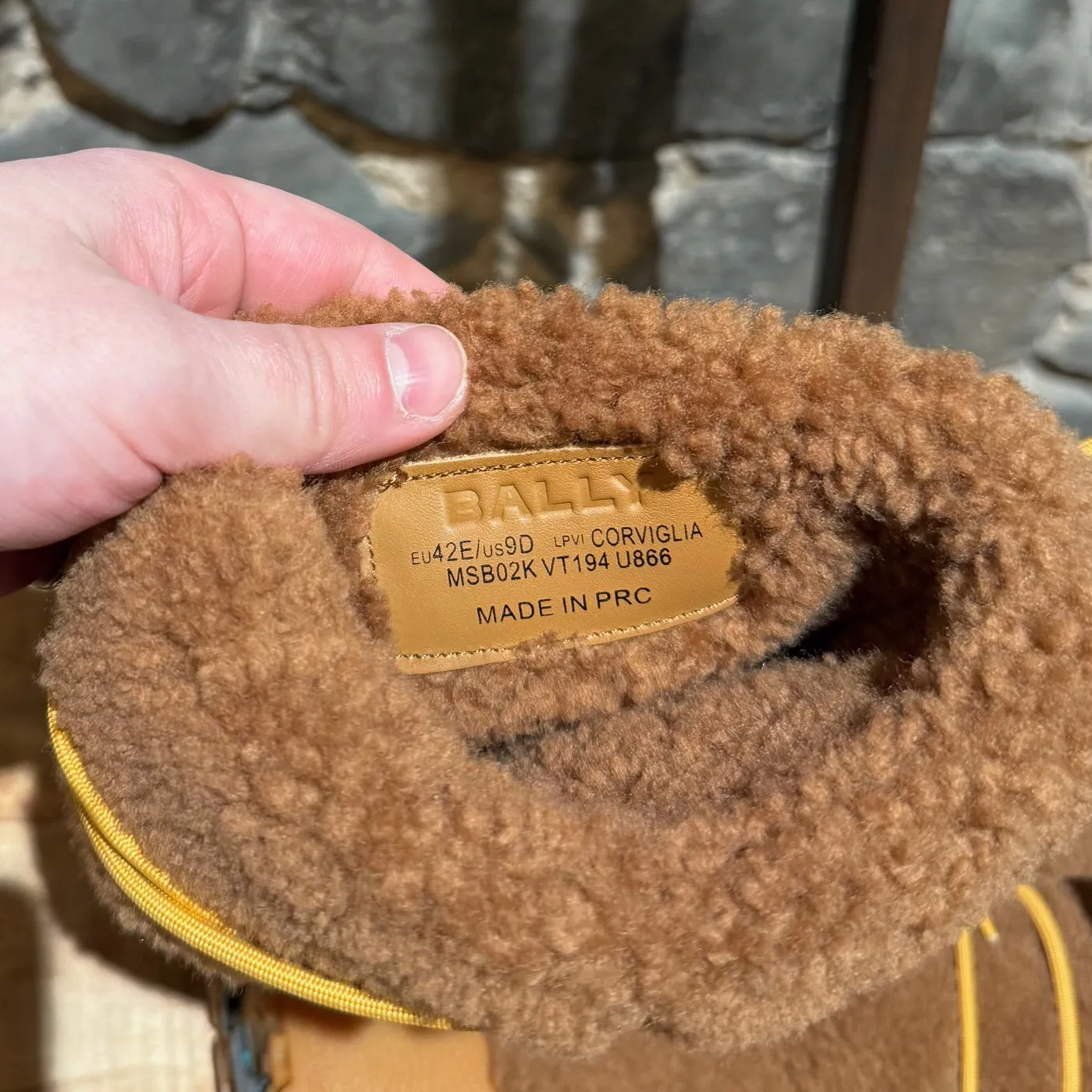Bally FW22 Tan Corviglia Shearling Boots