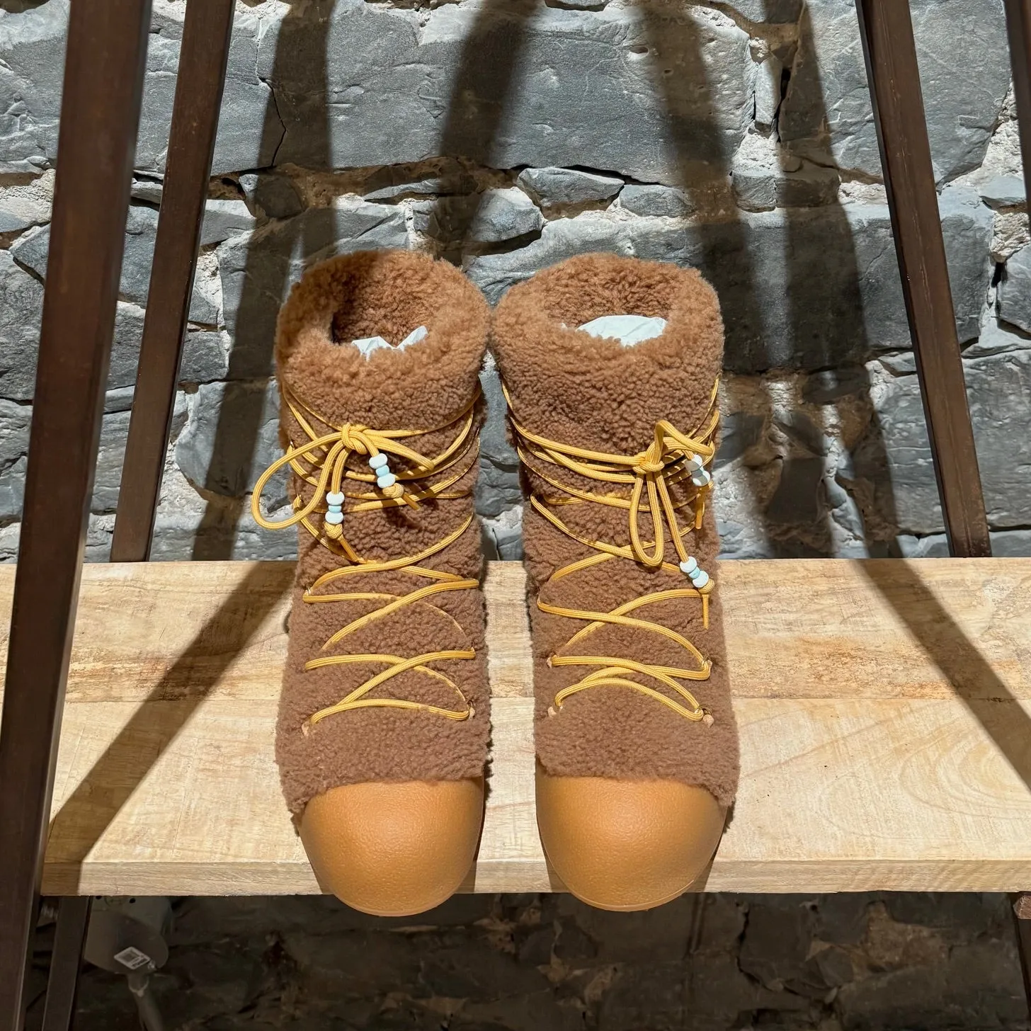 Bally FW22 Tan Corviglia Shearling Boots
