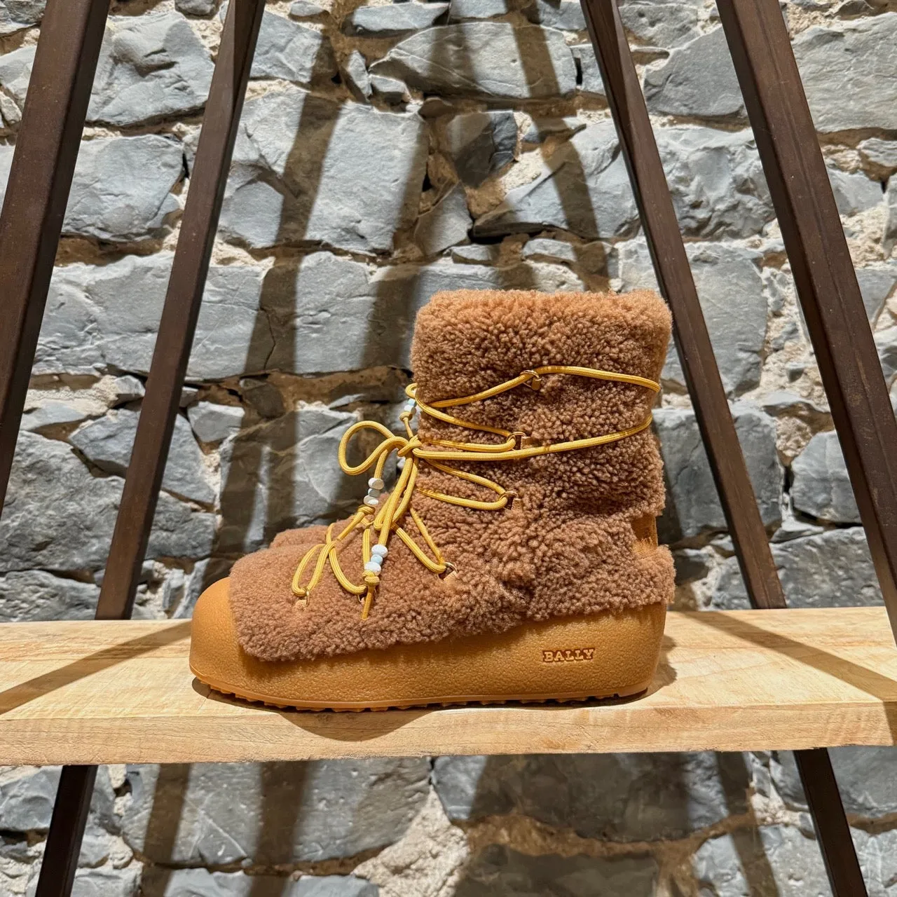 Bally FW22 Tan Corviglia Shearling Boots
