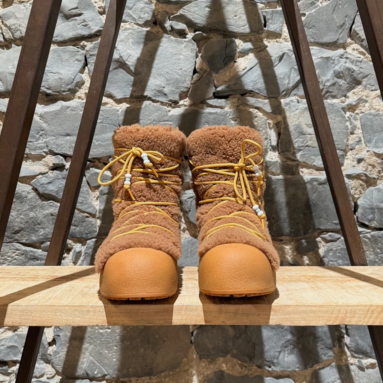 Bally FW22 Tan Corviglia Shearling Boots
