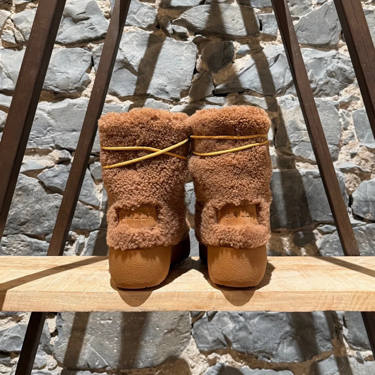 Bally FW22 Tan Corviglia Shearling Boots