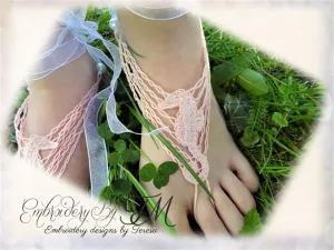 Barefoot sandals Seahorse / 5x7 hoop