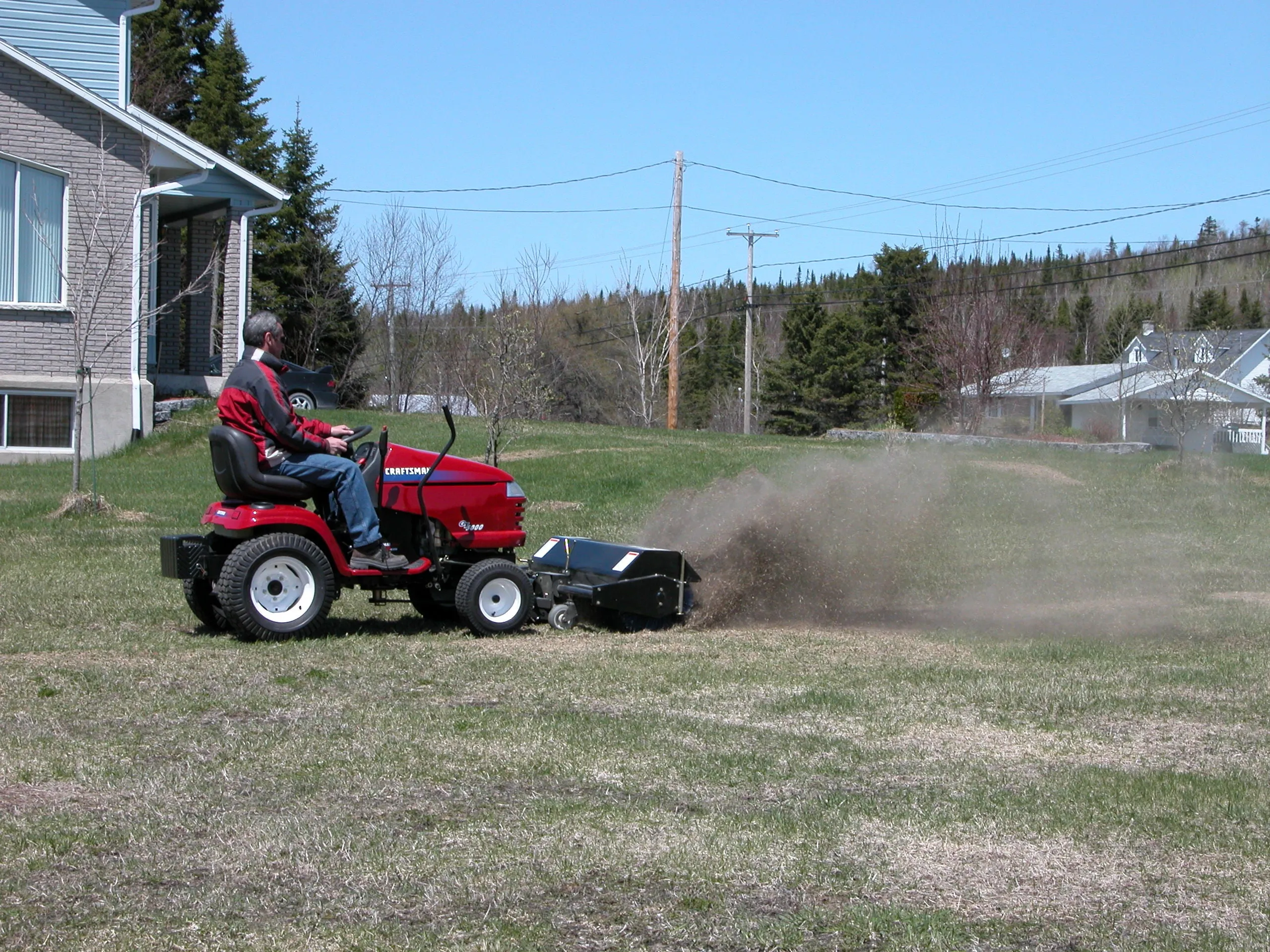 Bercomac 48" Rotary Broom For Lawn & Garden Tractors | 13-28HP | For Tractors