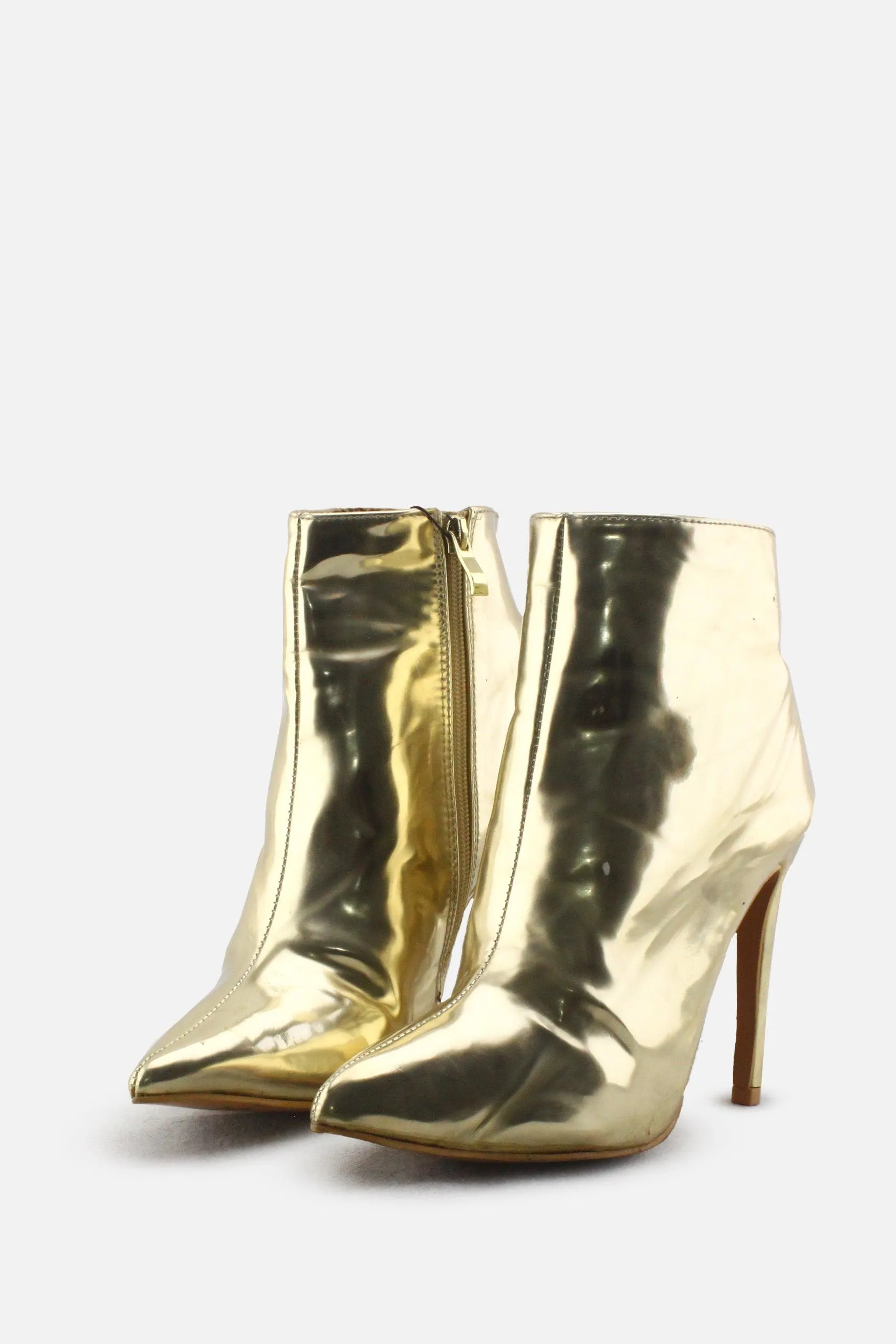 Billini Zipper Stilettos Ankle Boots | 100% Synthetic Leather
