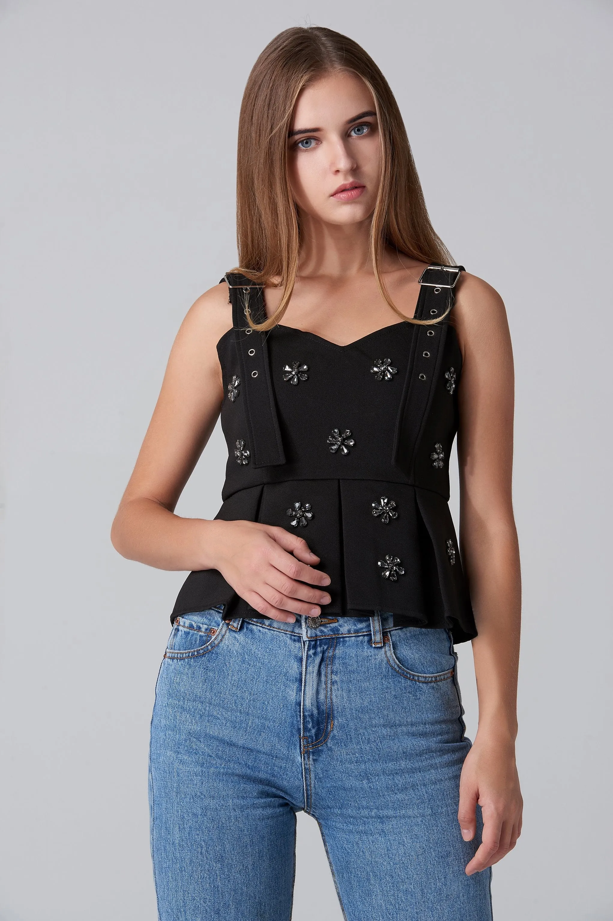 Black Jewel Gladiator Top