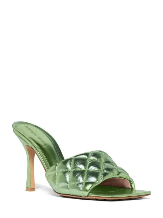 Bottega Veneta   90mm Padded quilted leather sandals 