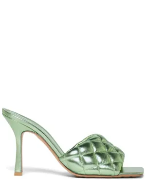 Bottega Veneta   90mm Padded quilted leather sandals 
