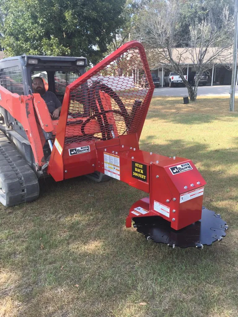 Brown 180 Hydraulic Rotator Tree Saw SSL 20GPM-42GPM | For Skid Steer