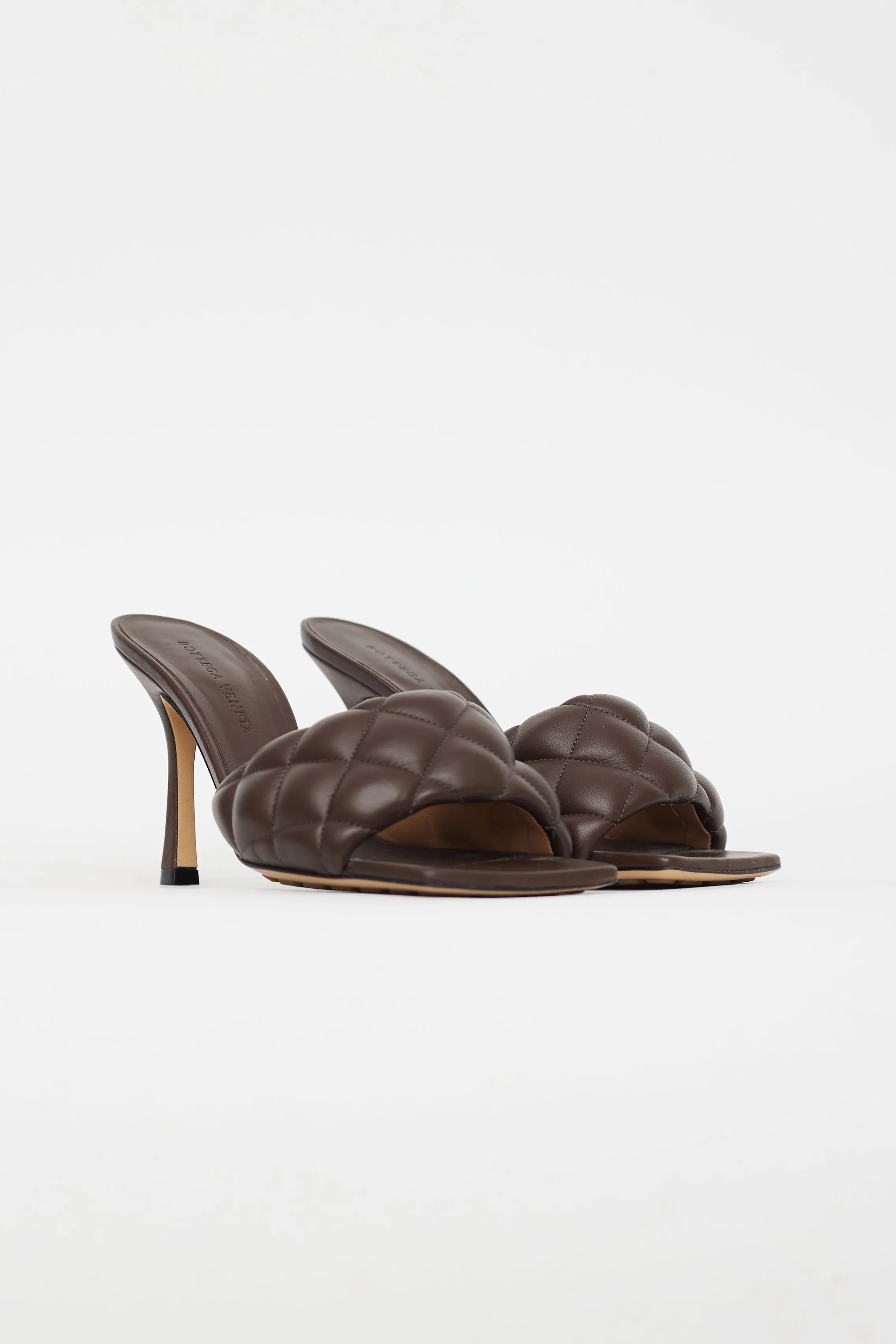 Brown Leather Padded Mule