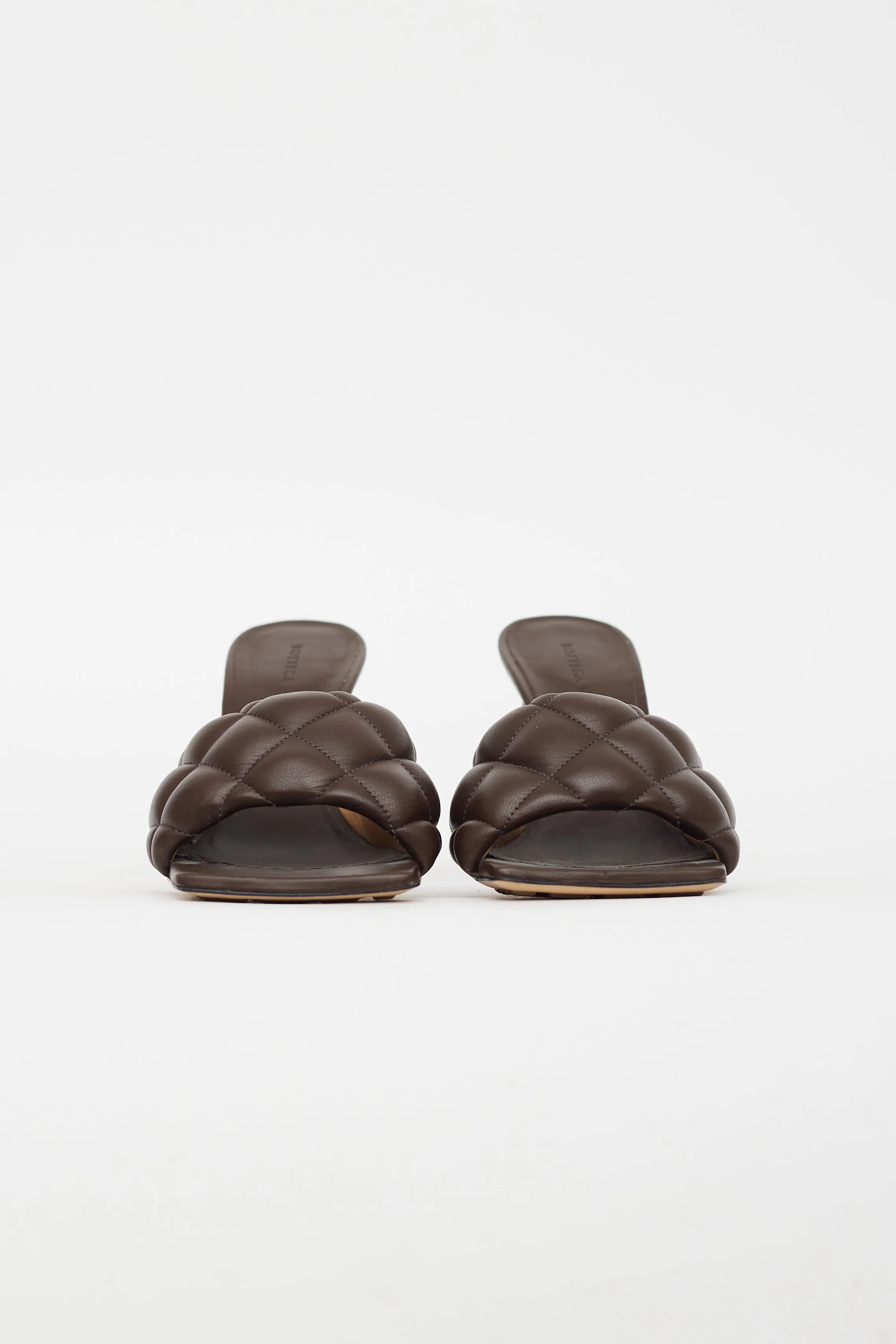 Brown Leather Padded Mule