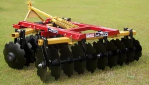 Brown Offset Disk Harrow Heavy-Duty 3PT Tractor Attachment | Multiple Cutting Widths | 60-85HP For Tractor