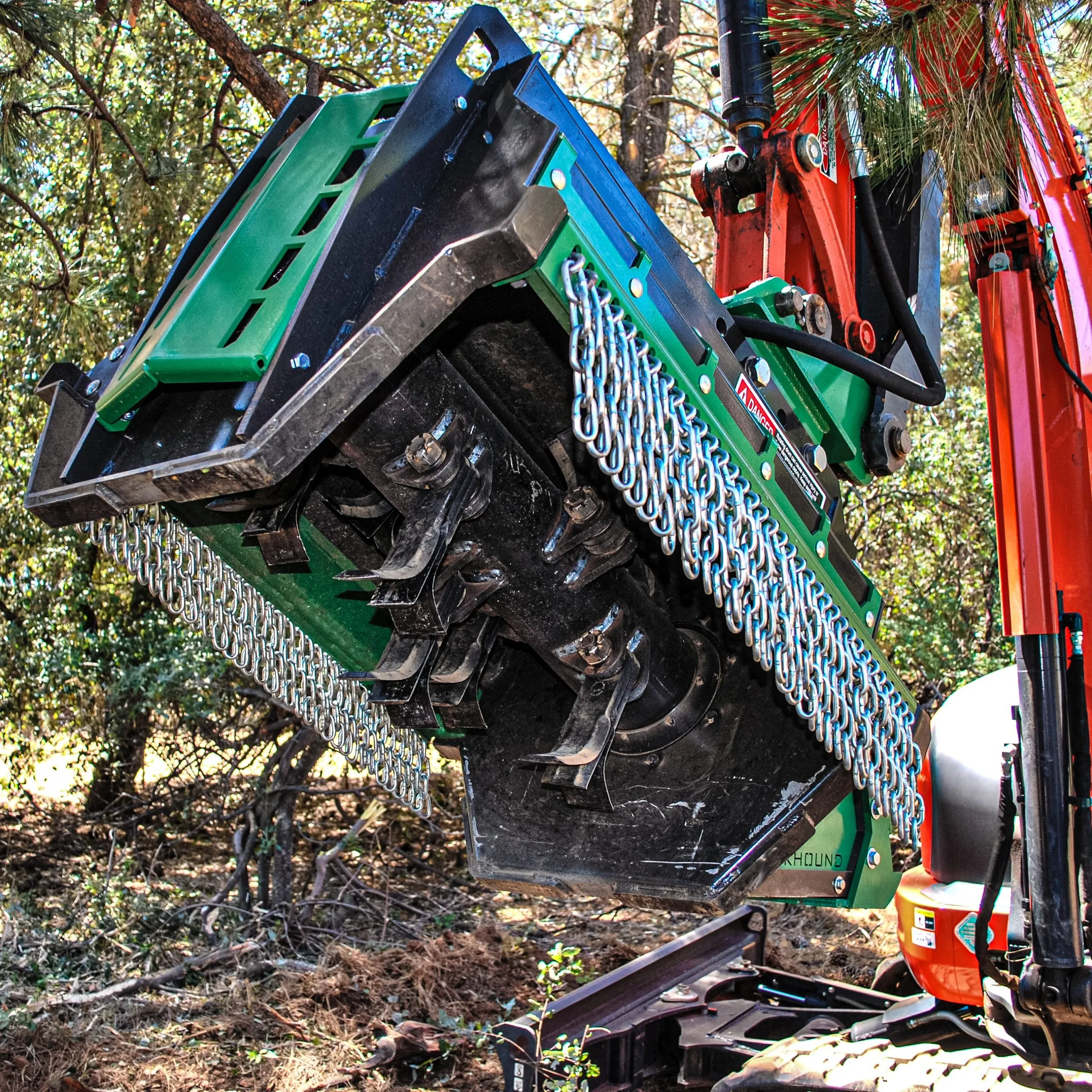 Brush-Hound 30EX Heavy Duty Flail Brush Mower Shredder | 30" Cutting Width For Excavator