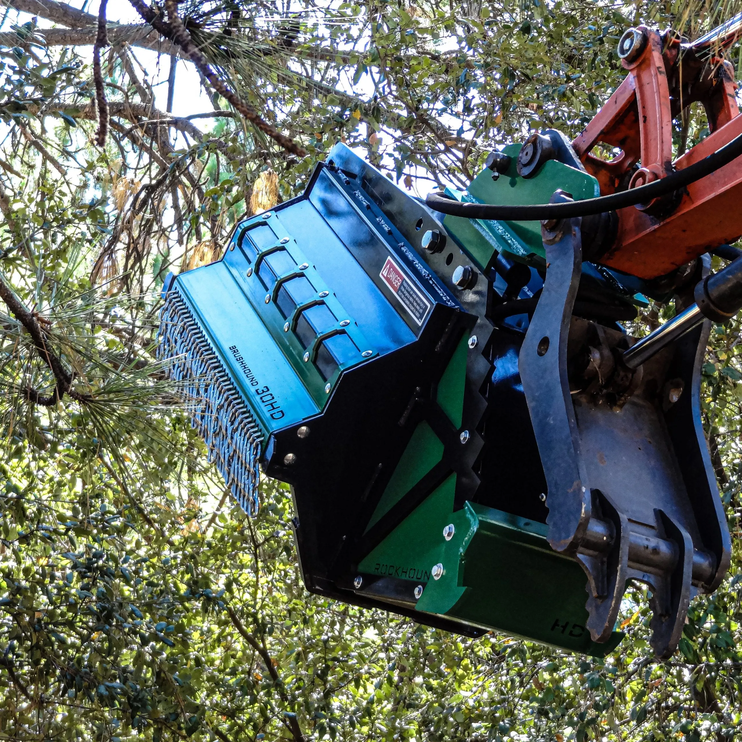 Brush-Hound 30EX Heavy Duty Flail Brush Mower Shredder | 30" Cutting Width For Excavator