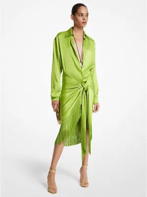 Charmeuse Fringed Sarong Skirt